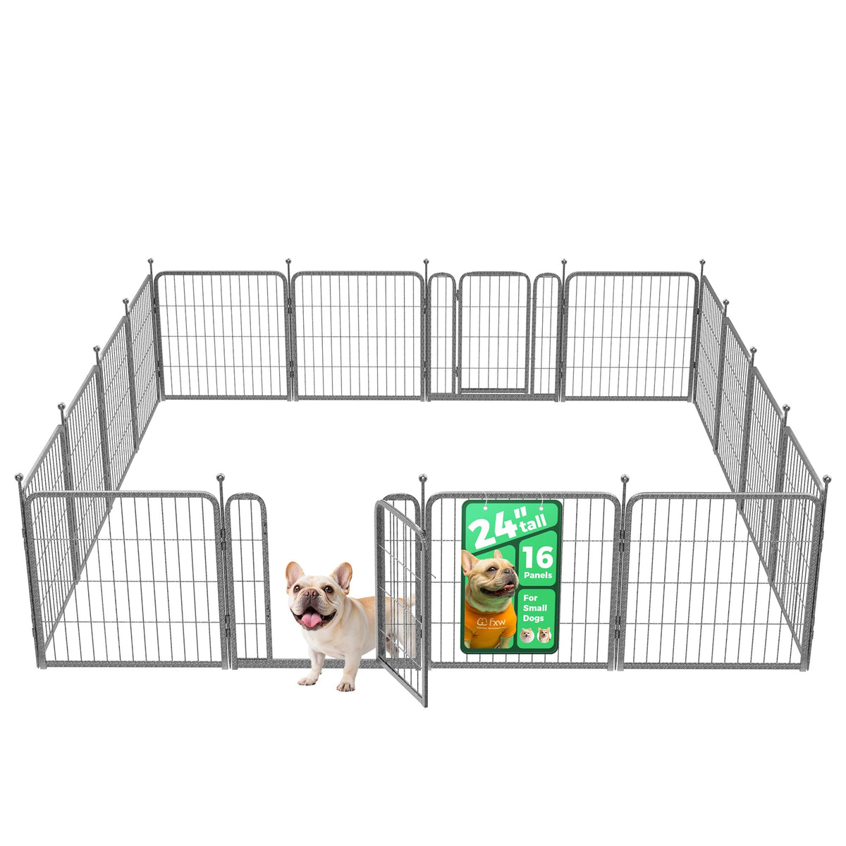 24" H 16 Panels Dog Playpen D89120