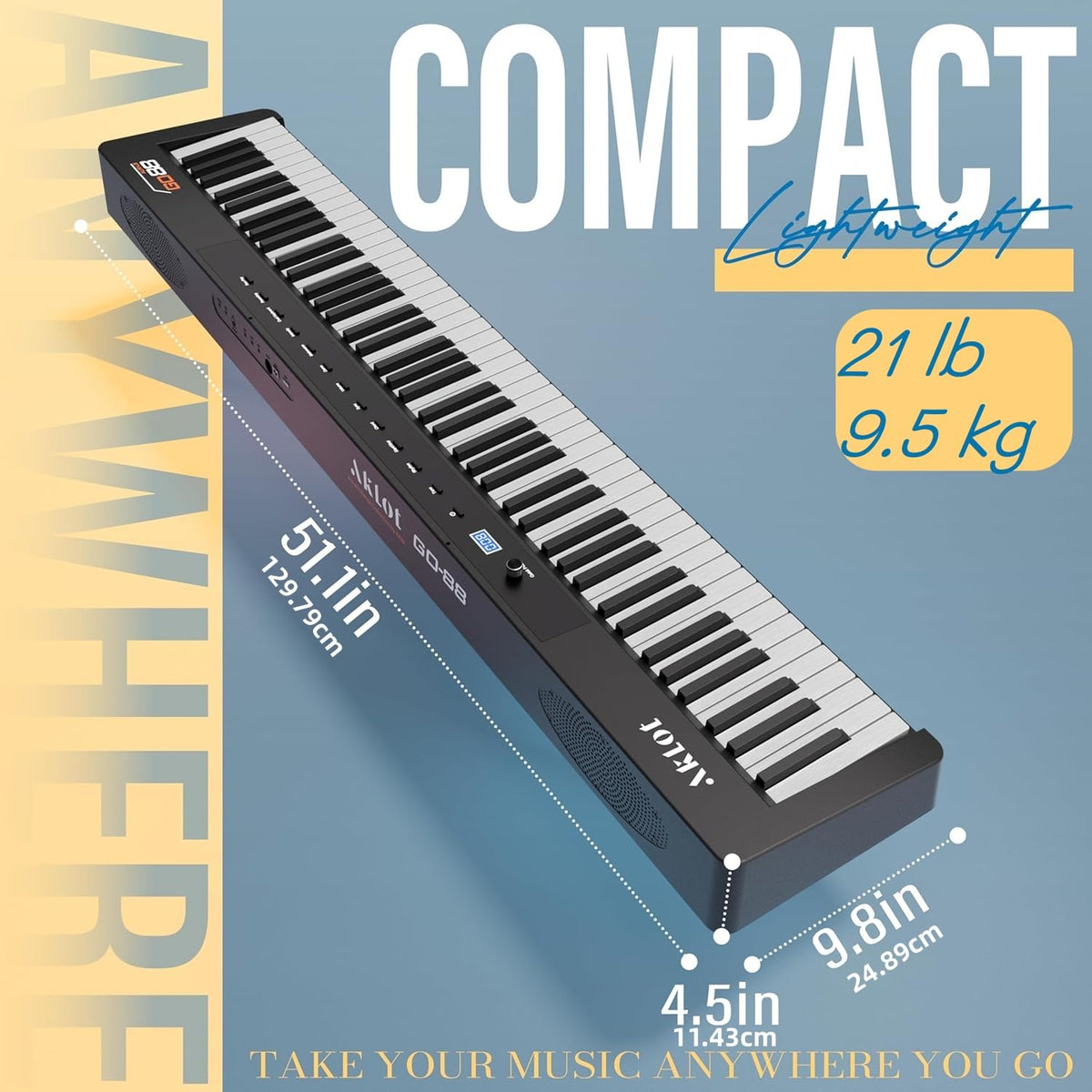 88 Keys Weighted Hammer-Action Digital Piano G296