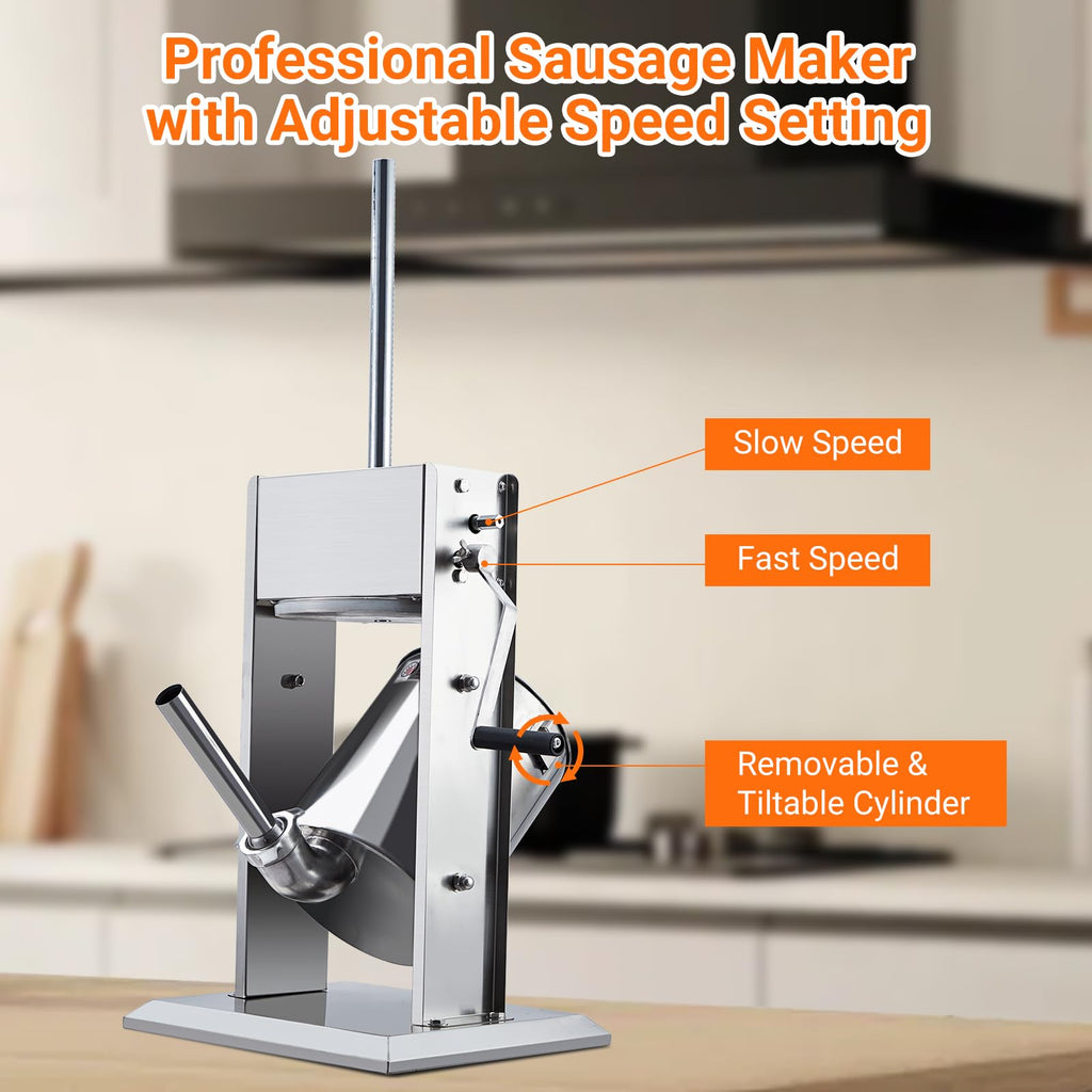 5L Stainless Steel Manual Sausage Stuffer E60926