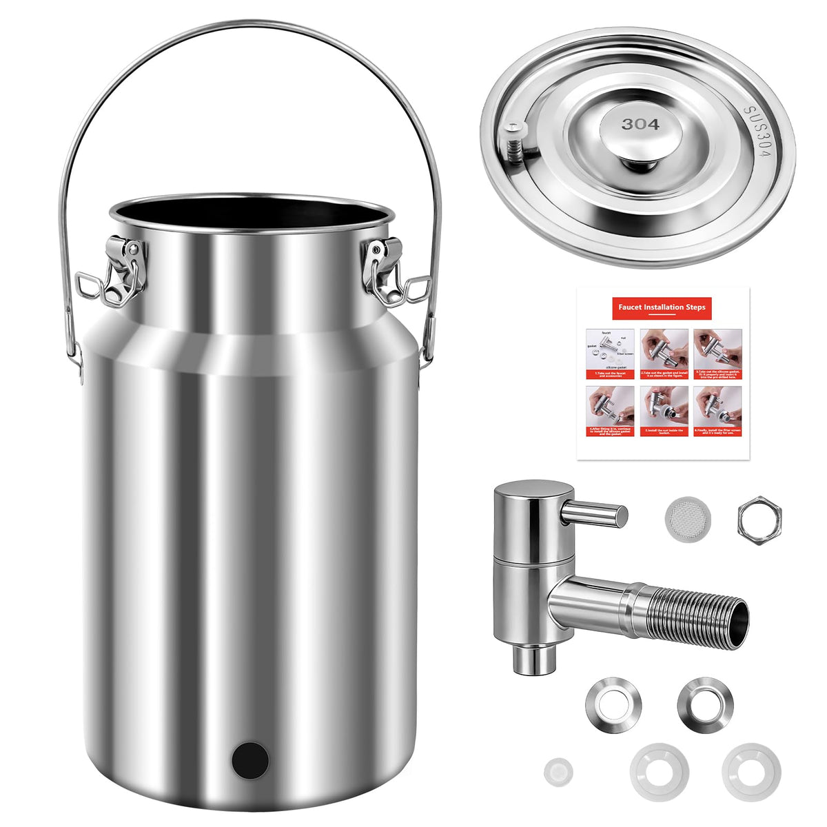 10L Stainless Steel Water Dispenser with Faucet E159