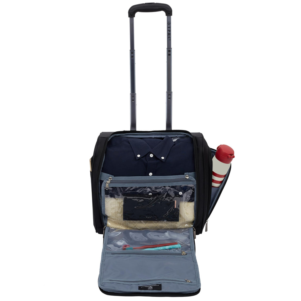 15” Underseat Carry-On Luggage with USB Charging Port, Black P441