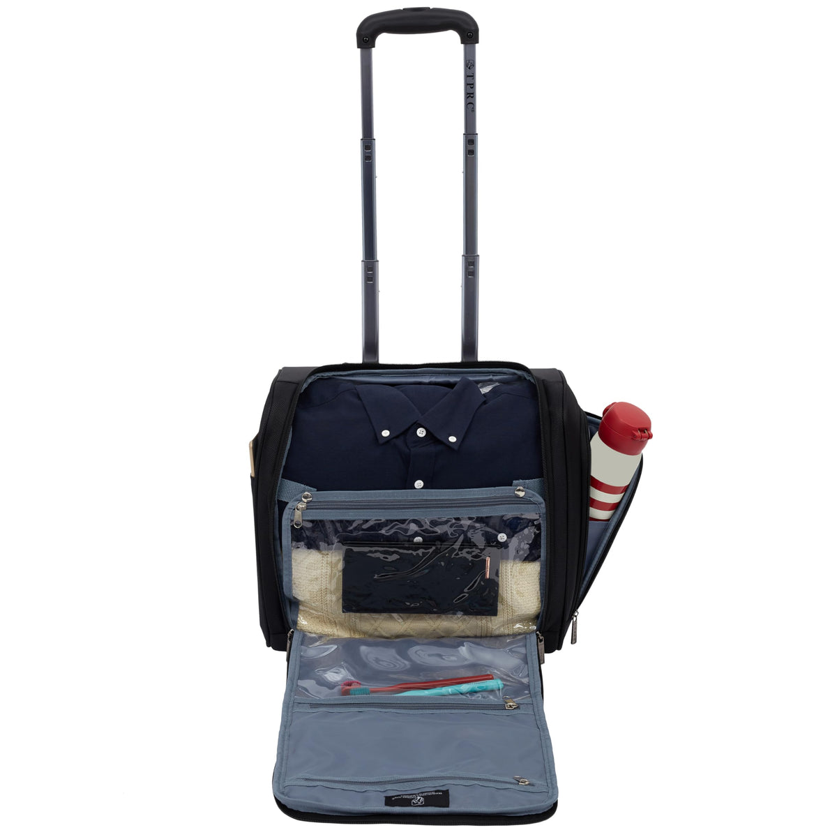 15” Underseat Carry-On Luggage with USB Charging Port, Black P441