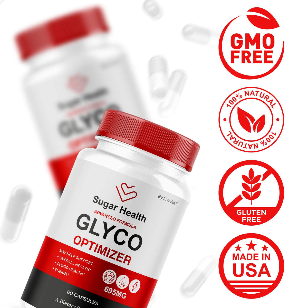 All Natural 180 Capsules Supplement Pills K2508