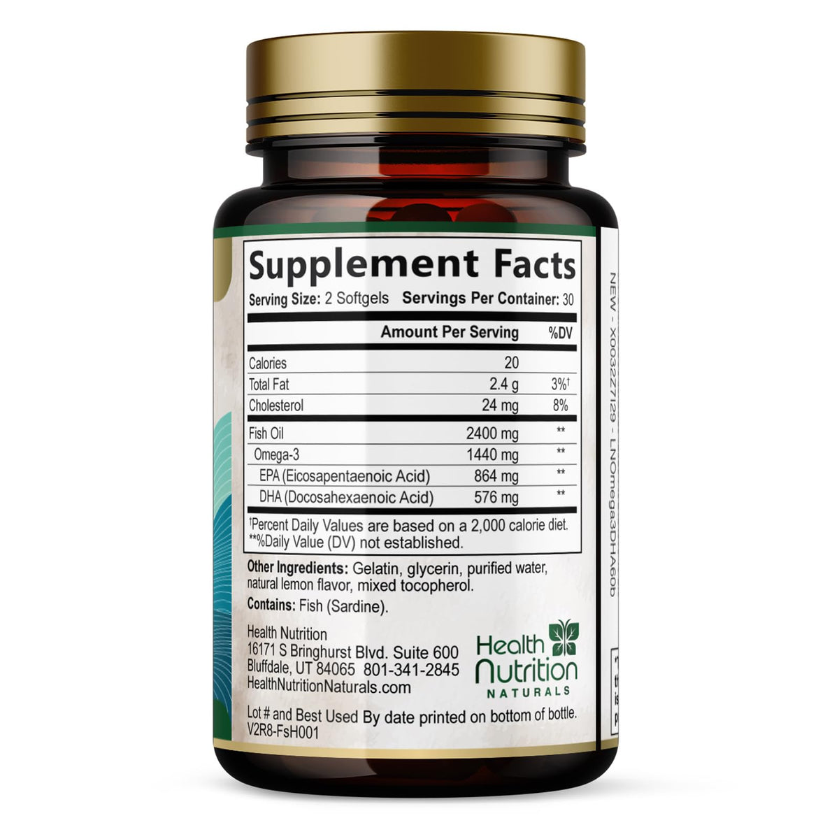 2400mg Omega 3 Fish Oil Softgels T769