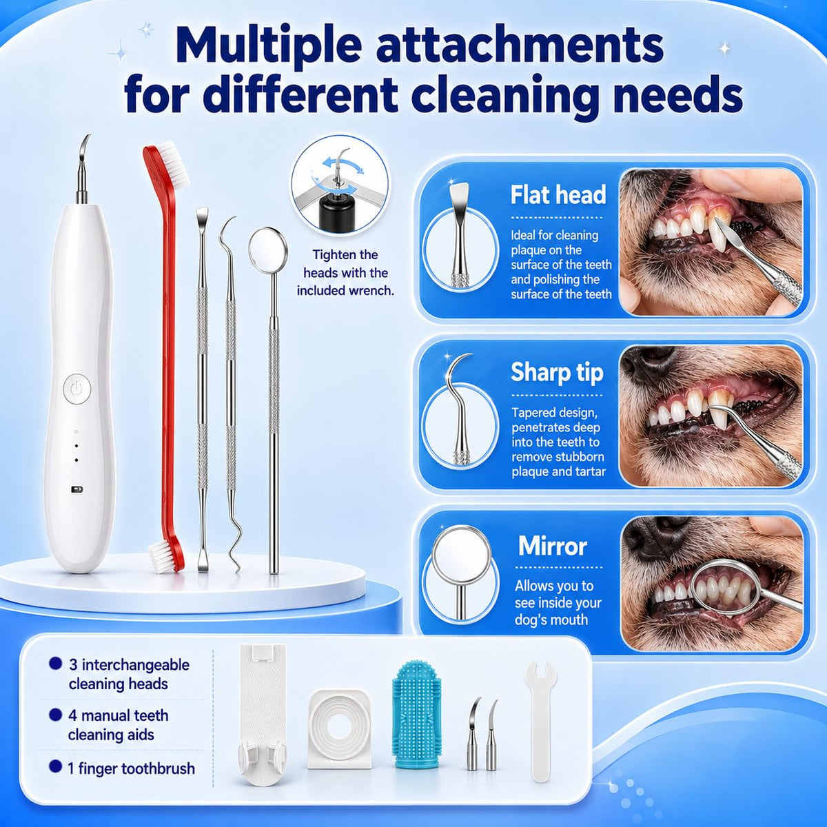 Dog Tartar Ultrasonic Teeth Cleaning Kit K180102
