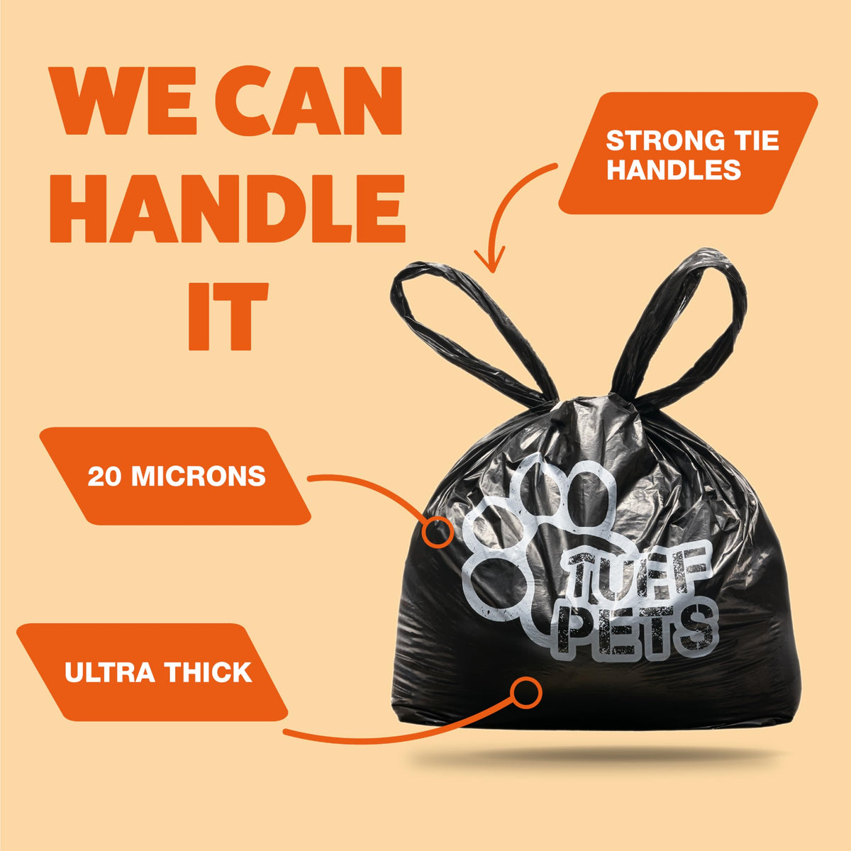 Dog Poop Bags Rolls with Handles L3577