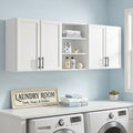 62.8" W Wall Mounted Laundry Cabinets with Adjustable Shelf I364