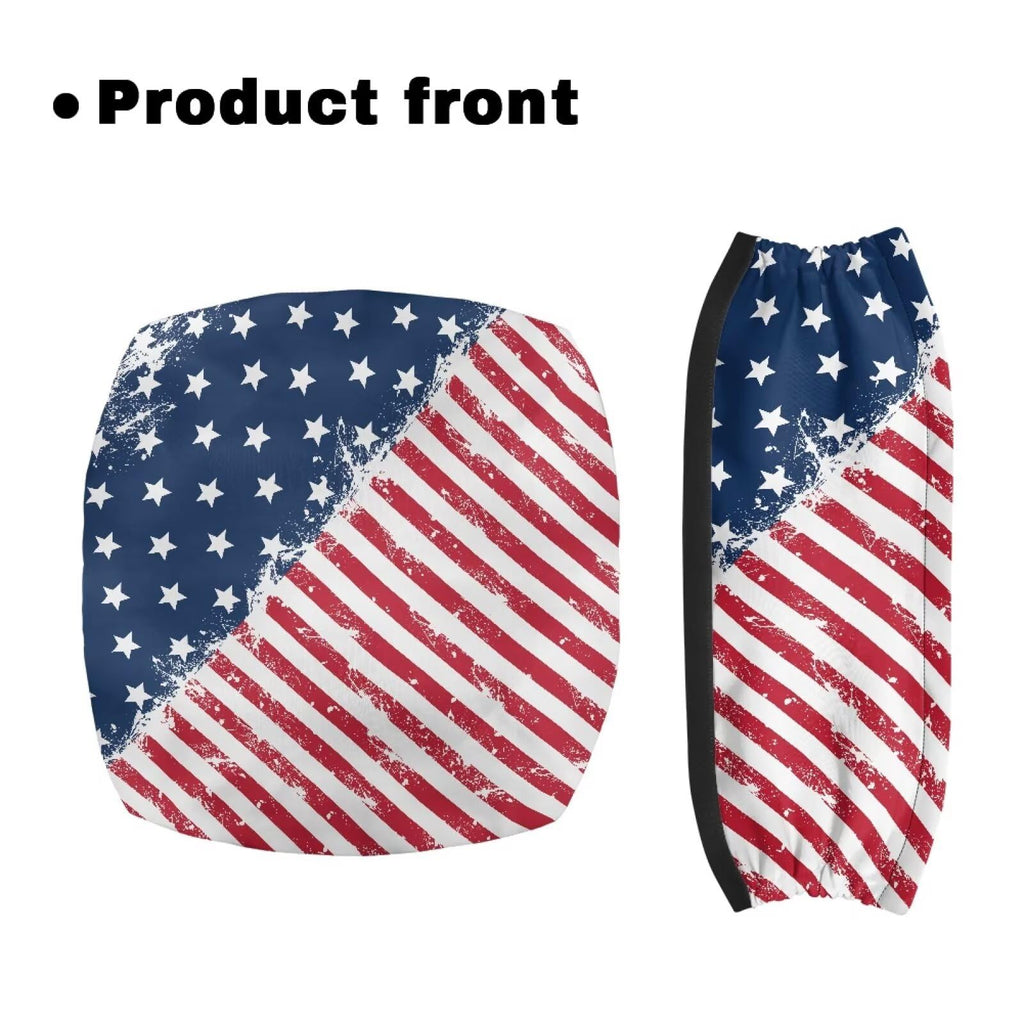 Blue White Star and Red Stripes Rollator Walker Seat and Backrest Covers Z4751