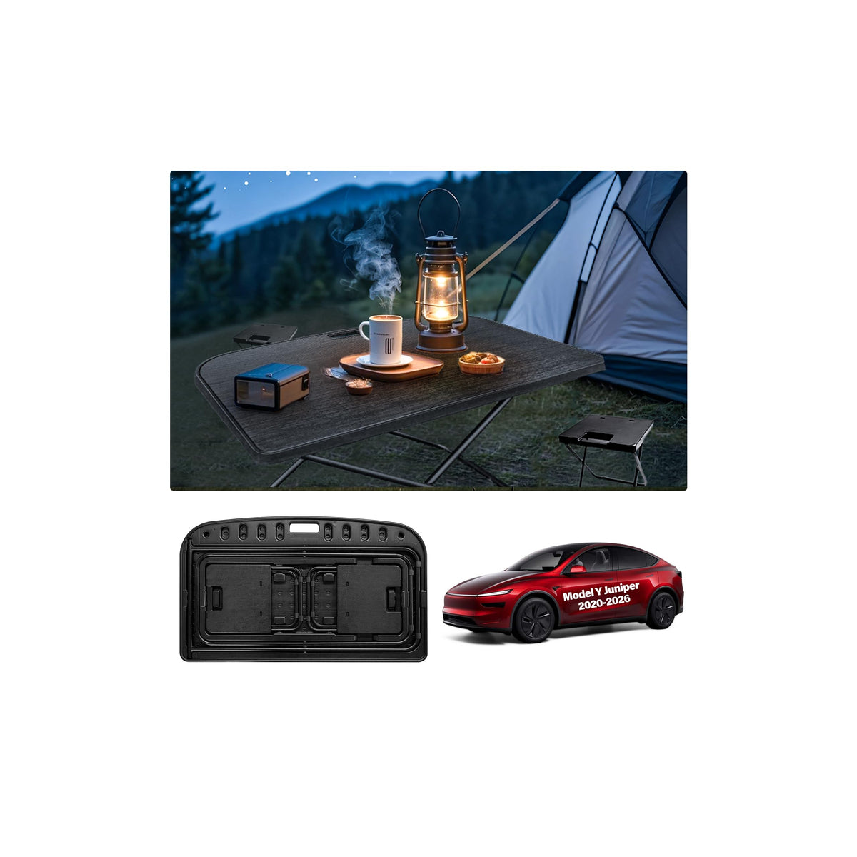 Portable Folding Camping Table with 2 Pack Chair X6281