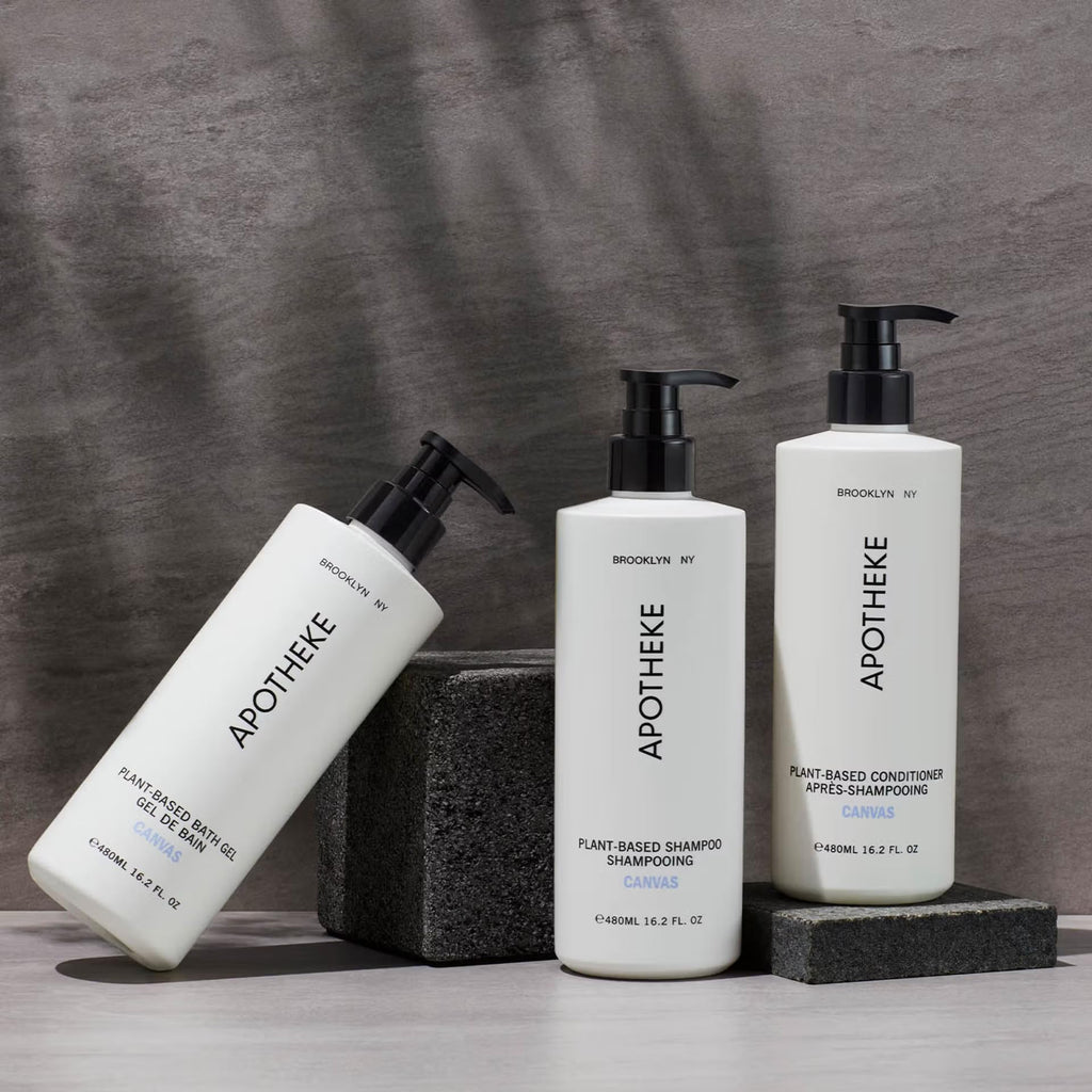Plant-Based Shampoo and Conditioner Set with Aloe Chamomile Coconut and Jojoba Oils, 16.2 Fl Oz Each D396