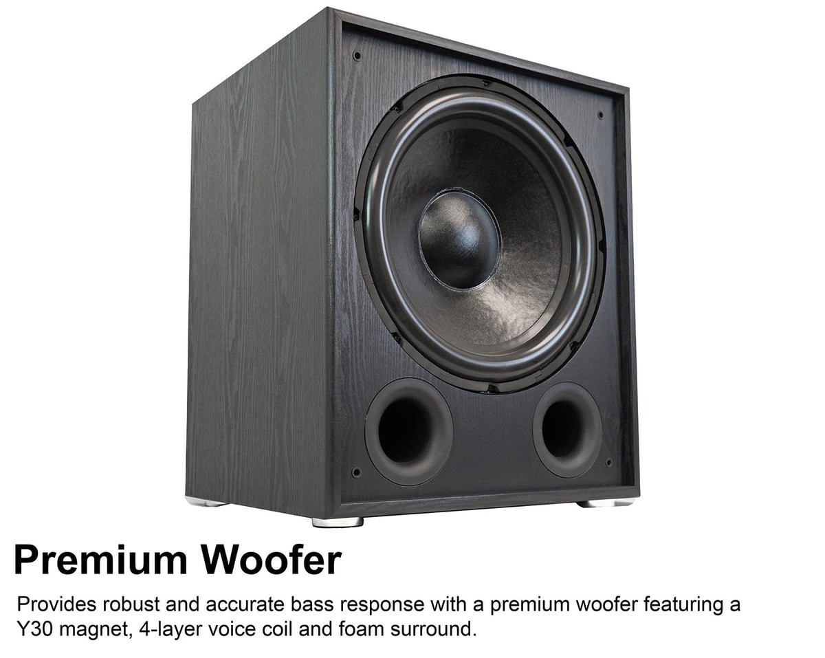 15" Black Powered Subwoofer S3907