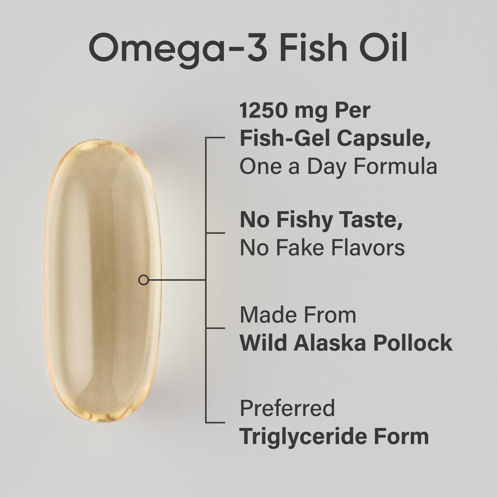Omega-3 Fish Oil 1250mg 180 Count I65160