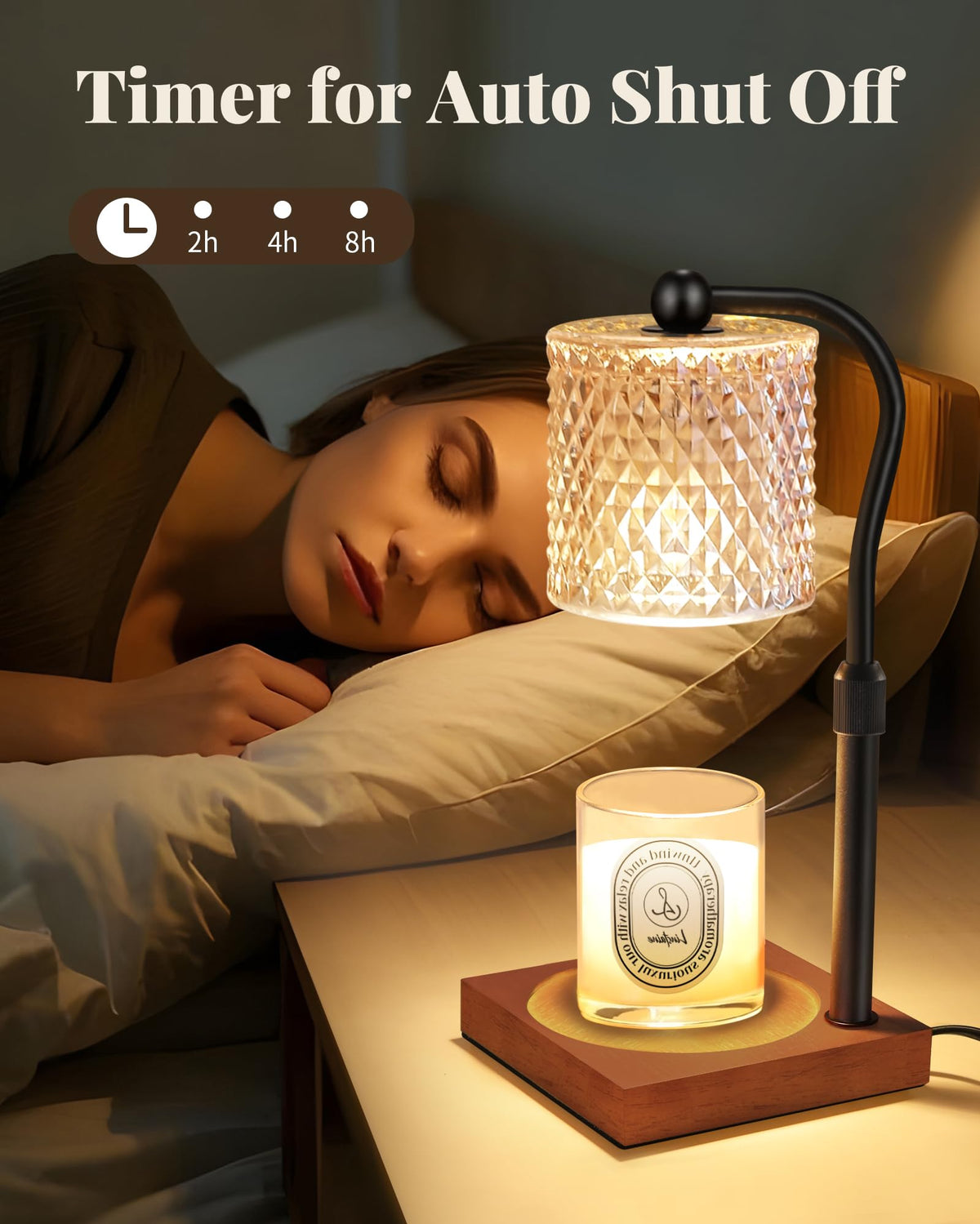 2 Pack Candle Warmer Lamp with Timer Dimmer Adjustable Height U11942