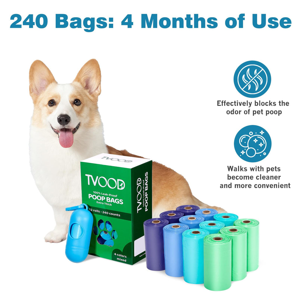 Dog Poop Bags Rolls 240 Count Leakproof B691