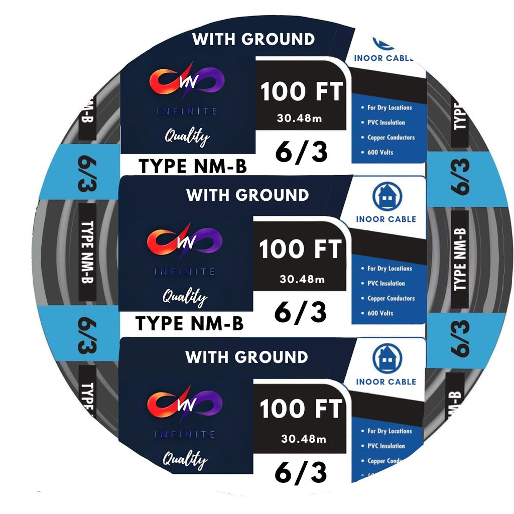Black 100 Ft Non-Metallic Sheathed Cable D527