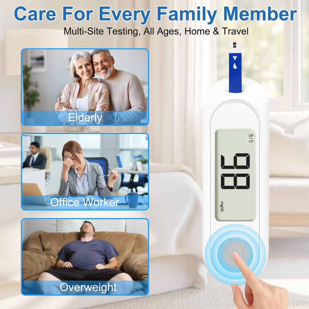 Blood Sugar Monitor Kit with 50 Test Strips & 50 Lancets V13837