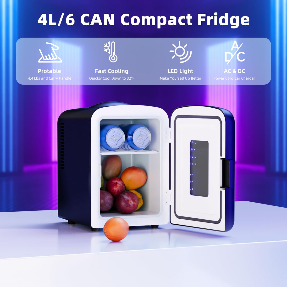 Black 4L Mini Refrigerator C673