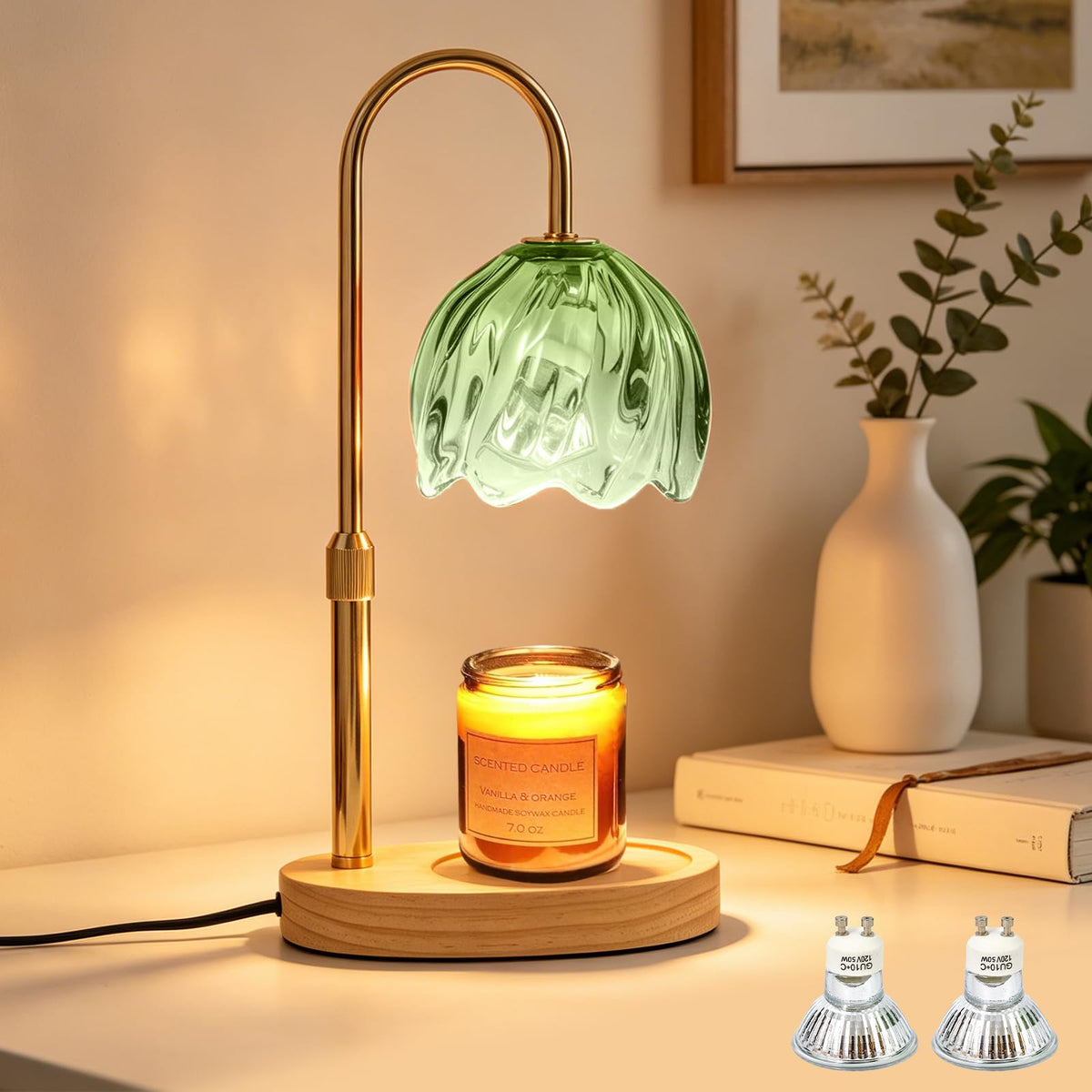 Flower Candle Warmer Lamp with Timer C21582