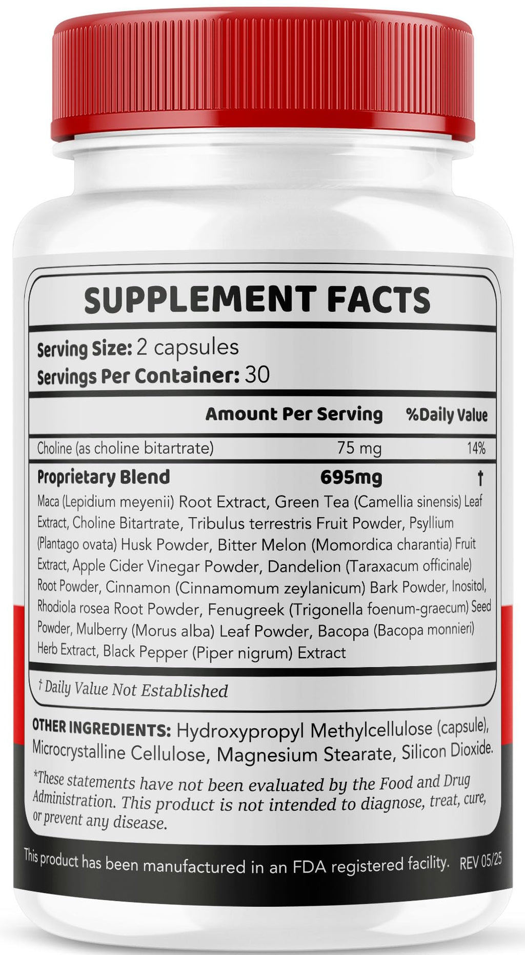 All Natural 180 Capsules Supplement Pills K2508
