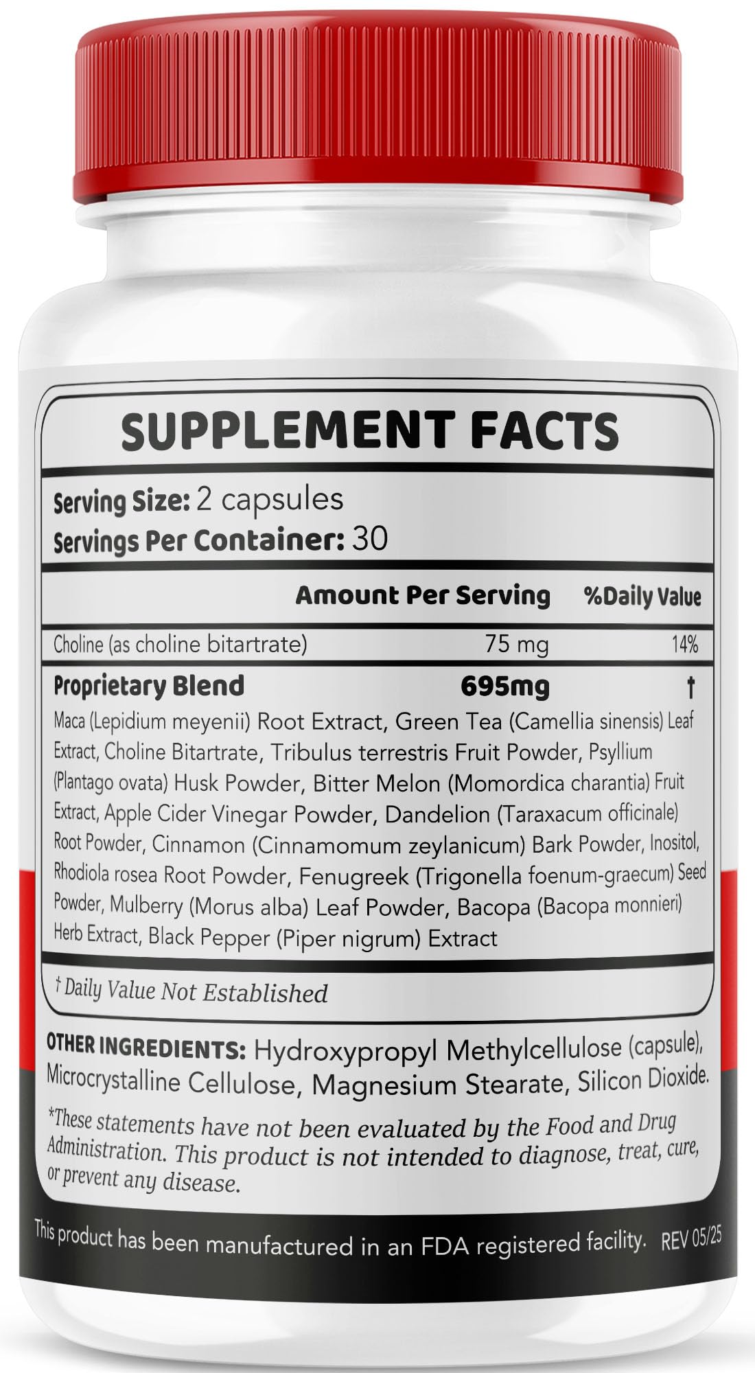 All Natural 180 Capsules Supplement Pills K2508