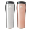 Silver Rosegold Stainless Steel 16 oz Insulated Travel Mug 2 Pack I9577