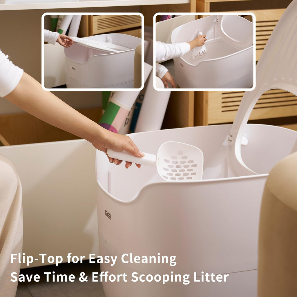 Large Top Entry Cat Litter Box with Scoop O605637