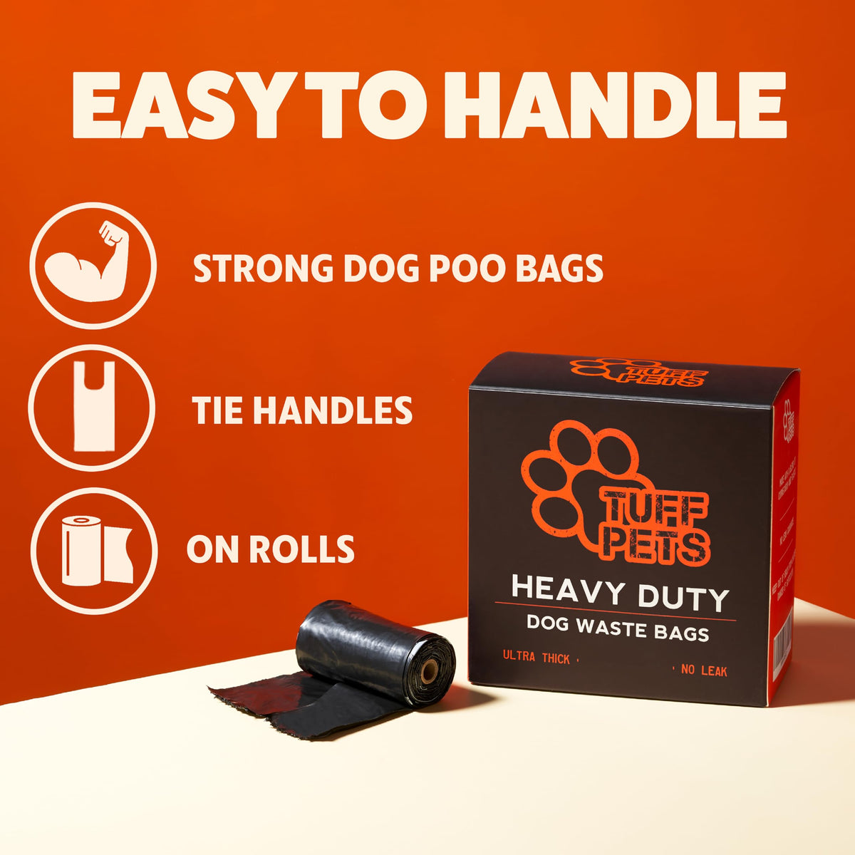 Dog Poop Bags Rolls with Handles L3577