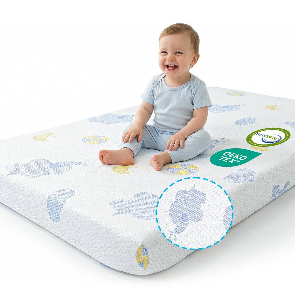 Pack and Play Mattress, 38"x26" Dual Sided Memory Foam X4681