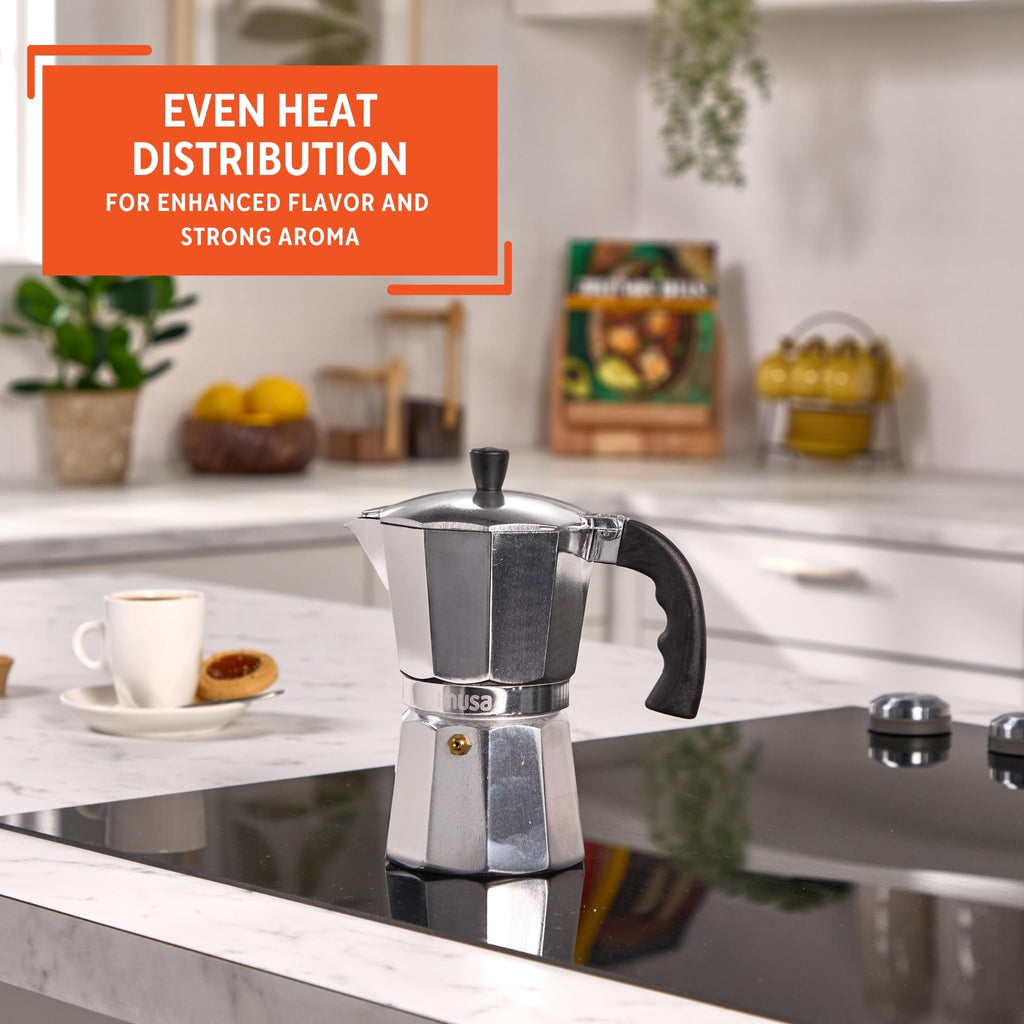 Aluminum Stovetop 6-cup Espresso Maker D4122