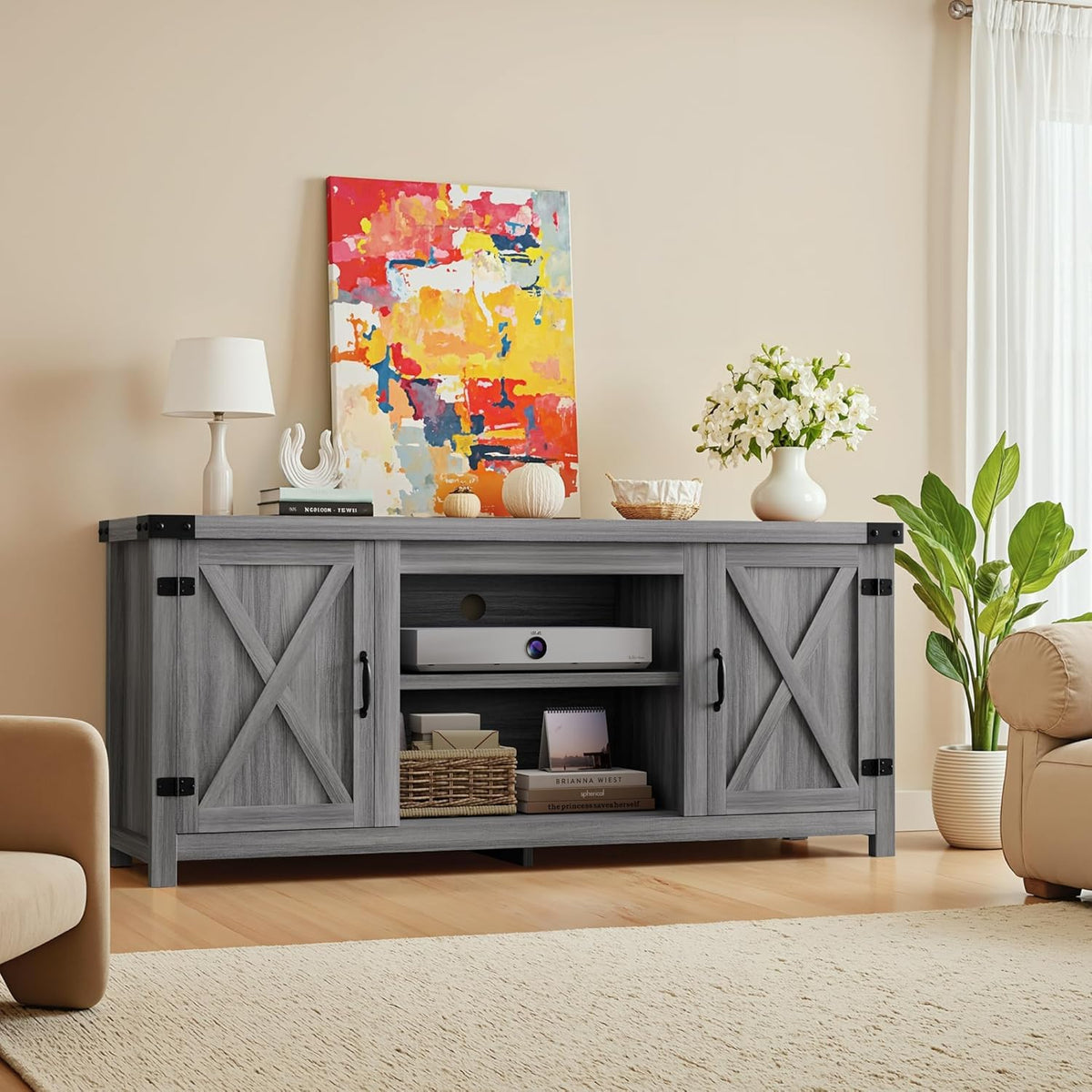 Modern Farmhouse TV Stand for 65" TV K995634