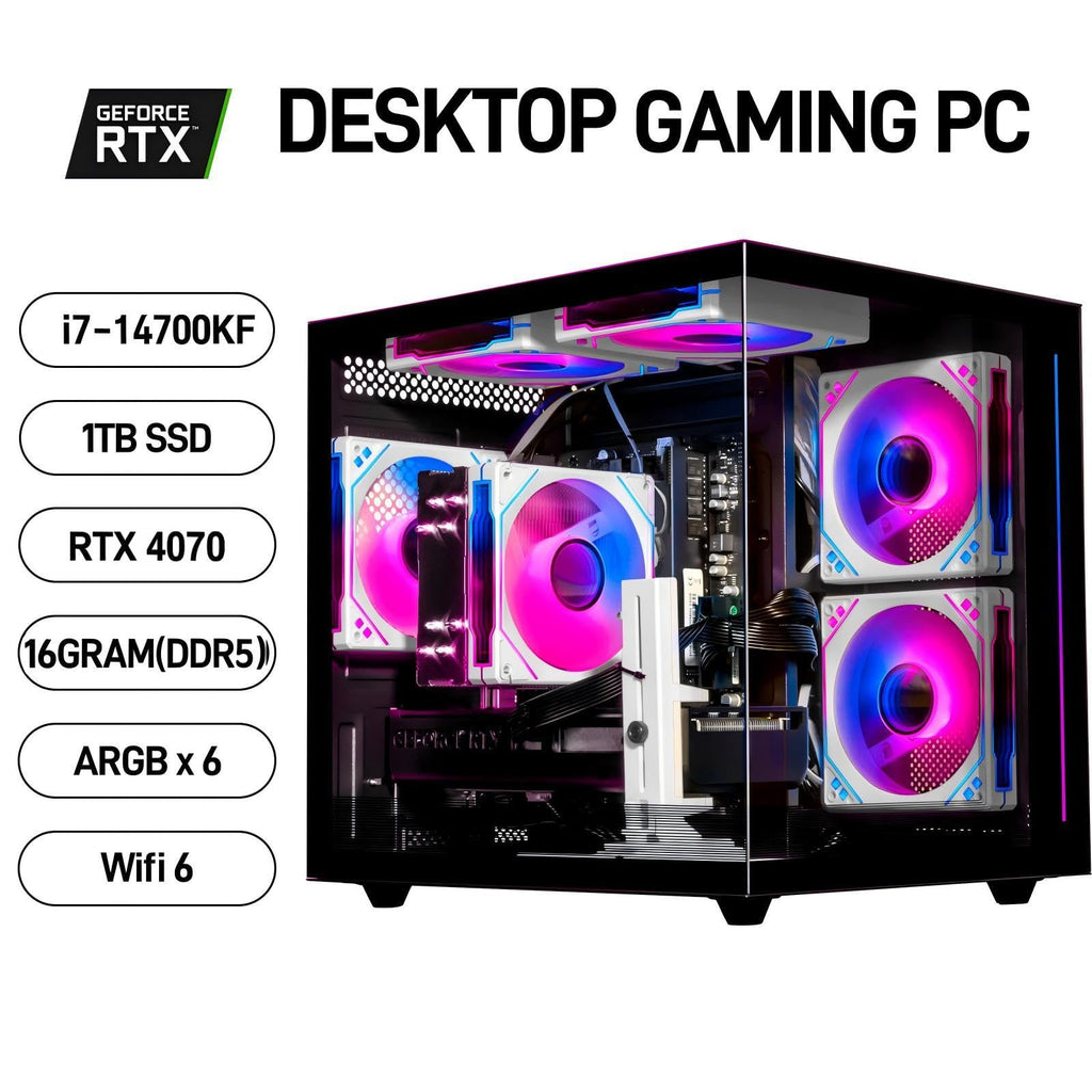 Core i7-14700KF GeForce RTX 4070 12GB Gaming Desktop PC Y806768