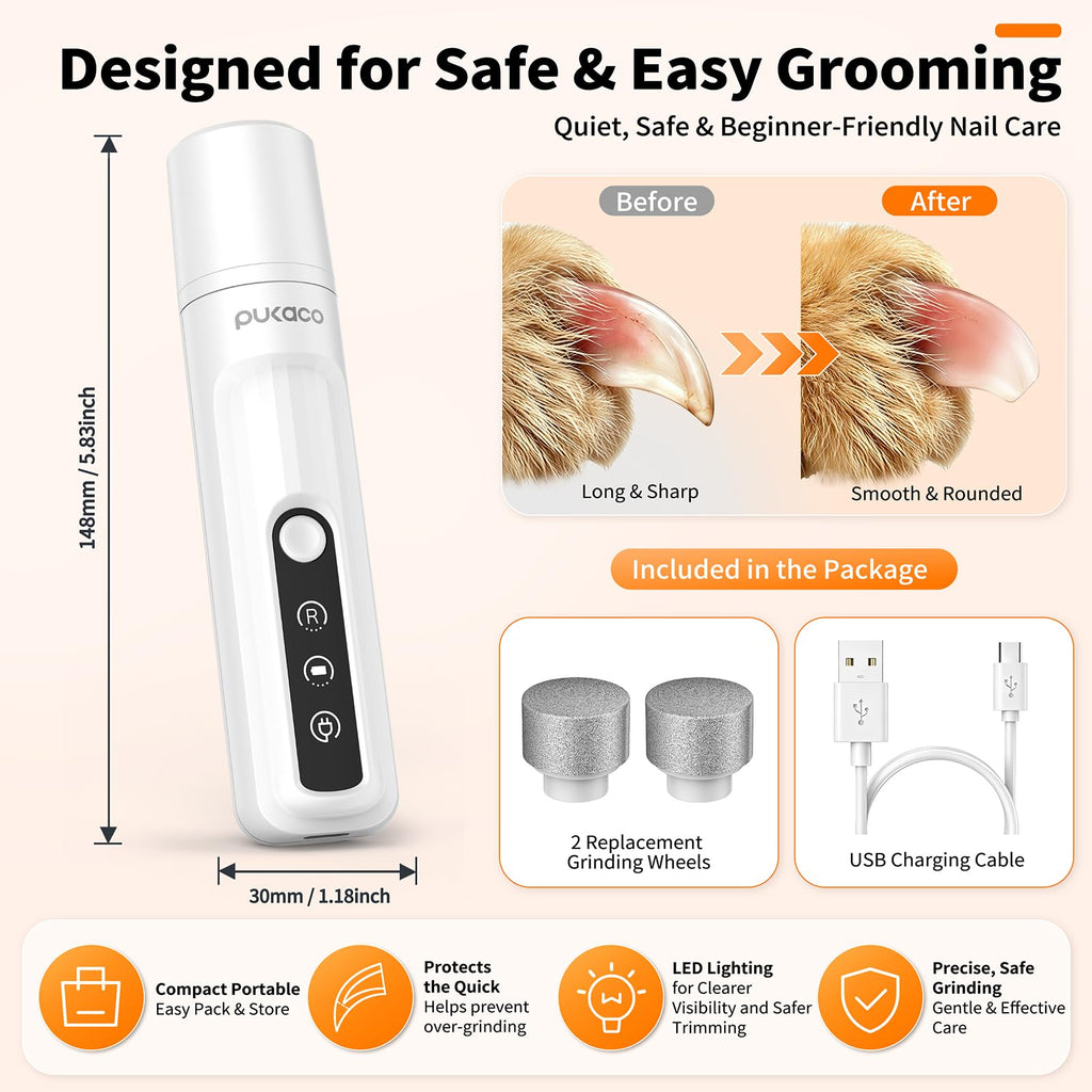 Electric Dog Nail Grinder with LED Light U97655