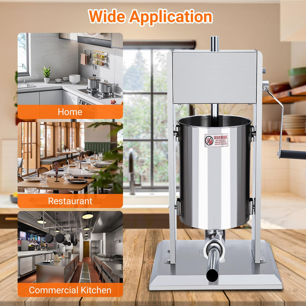 5L Stainless Steel Manual Sausage Stuffer E60926