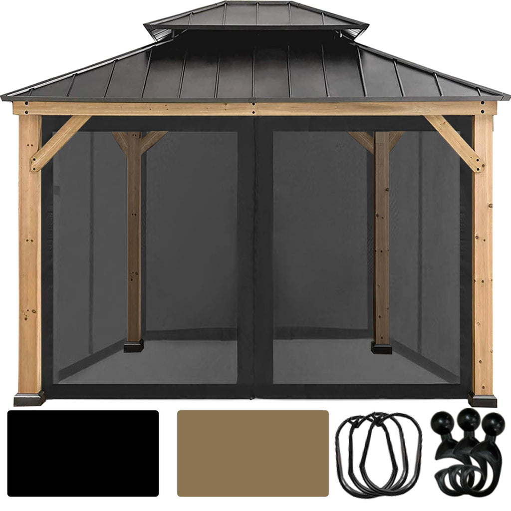 10' x 10' Gazebo Canopy Mosquito Netting Sidewalls C383218