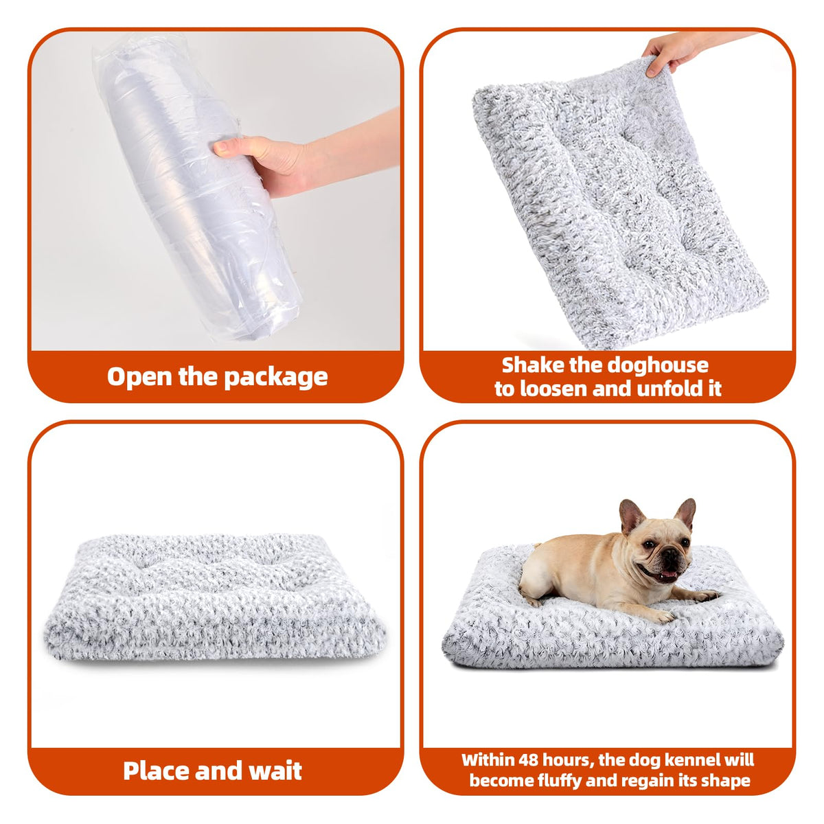Large Washable Plush Dog Bed H99859