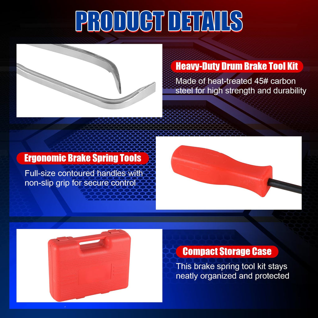 8PCS Drum Brake Tool Kit J320