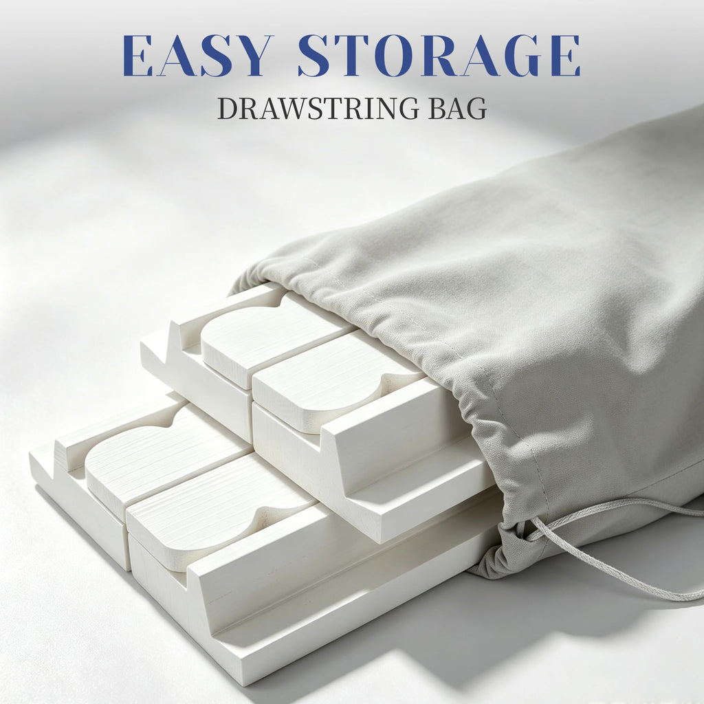 White Pine Wood Mahjong Racks with Magnetic Pushers, Set of 4 U24395