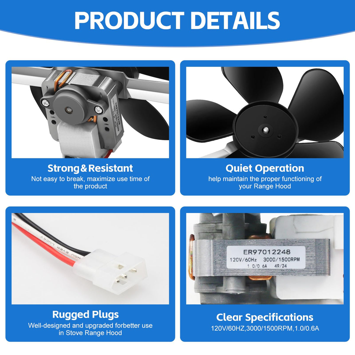 Range Hood Fan Motor Replacement Kit A365