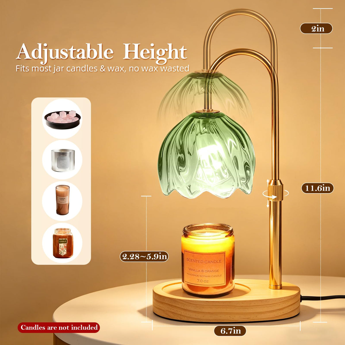 Flower Candle Warmer Lamp with Timer C21582