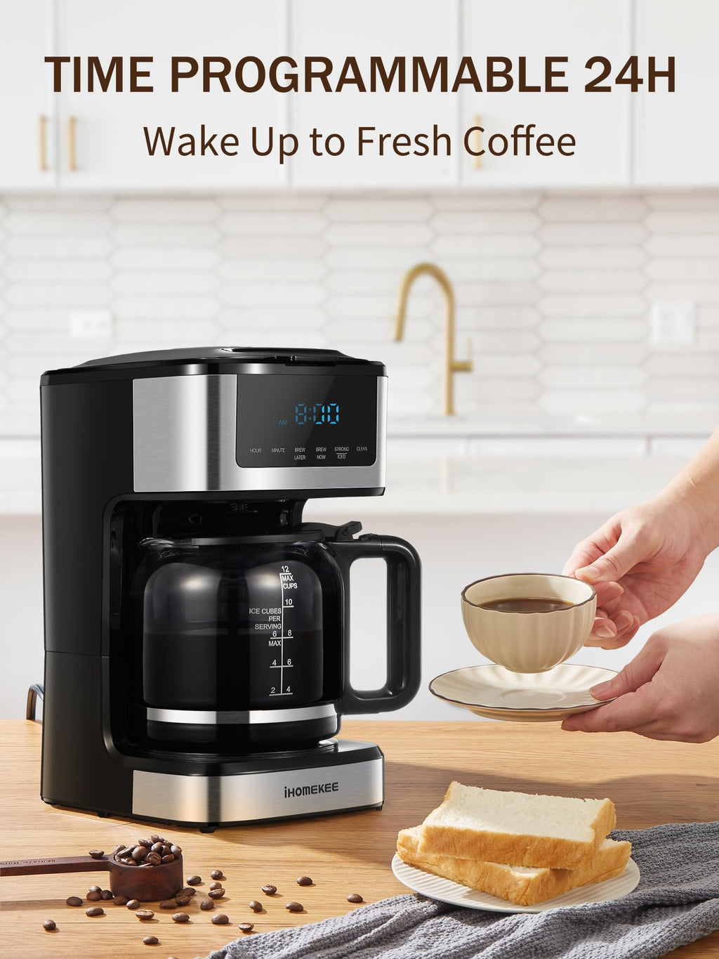 Programmable Drip Coffee Maker 12 Cup Y548