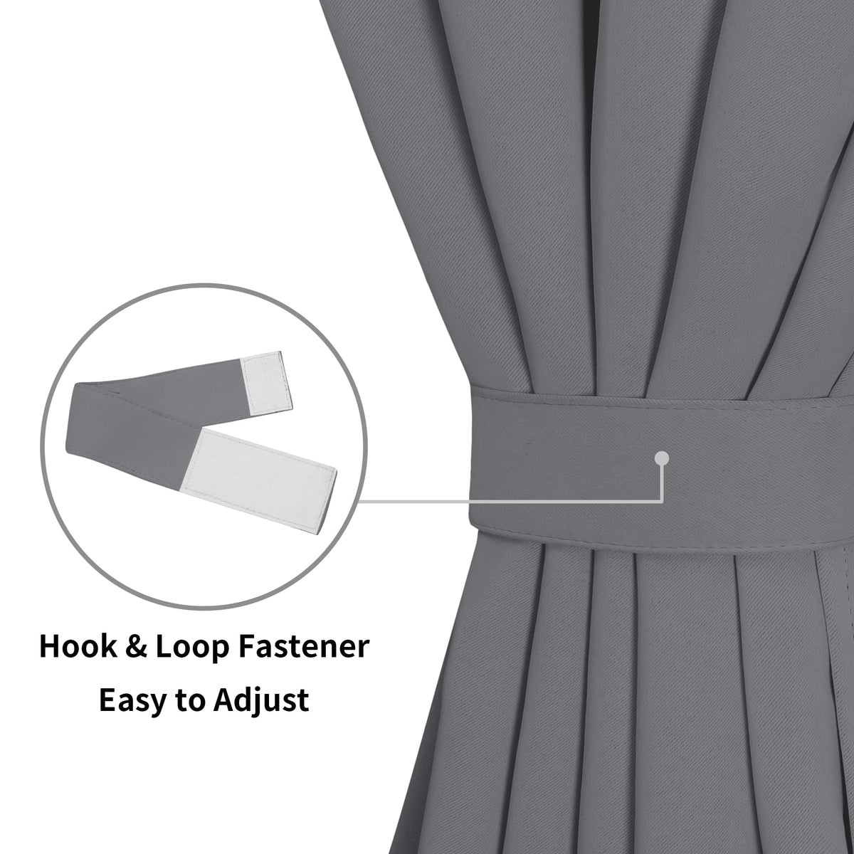 Blackout Door Curtains 1 Panel Gray J60487