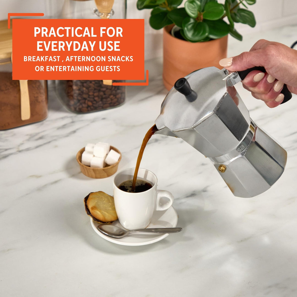 Aluminum Stovetop 6-cup Espresso Maker D4122