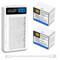 2 Pack A-4A Battery, LCD Dual Charger Station U458736