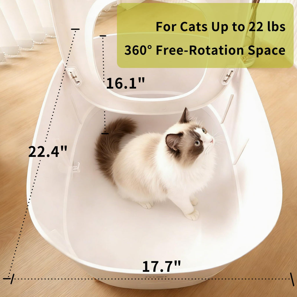 Large Top Entry Cat Litter Box with Scoop O605637