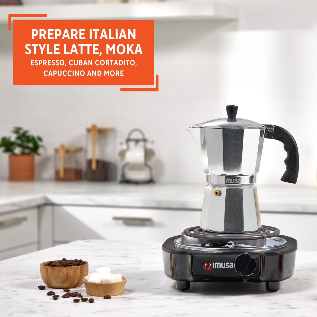 Aluminum Stovetop 6-cup Espresso Maker D4122