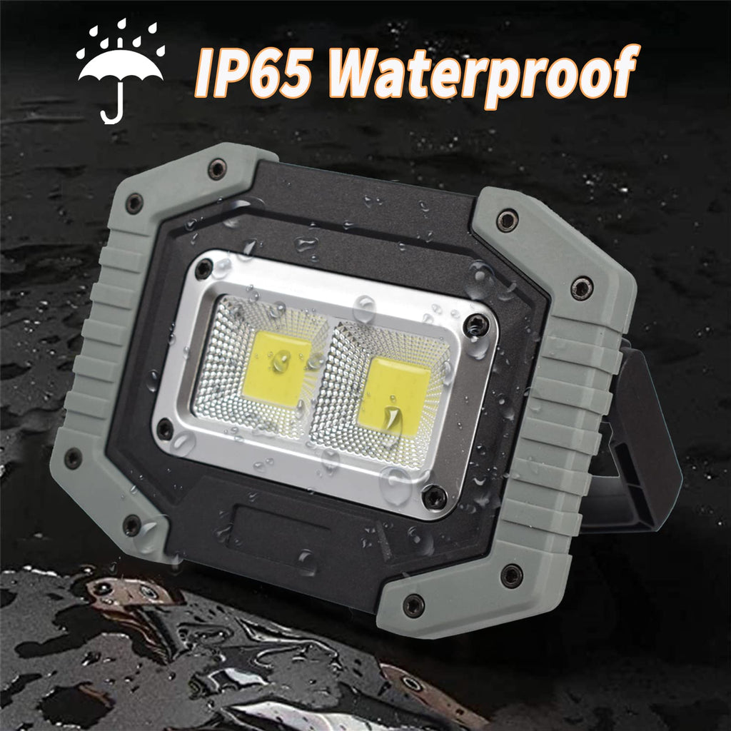 LED Work Light 2-Pack 30W 1500LM Portable Rechargeable Magnetic Base B779