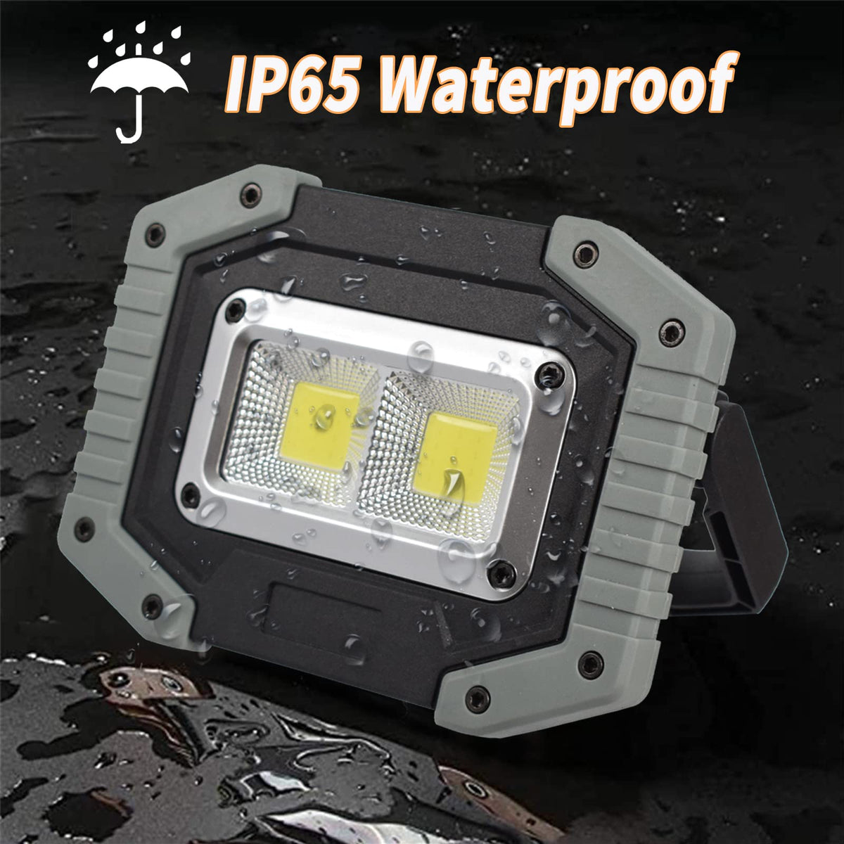 LED Work Light 2-Pack 30W 1500LM Portable Rechargeable Magnetic Base B779
