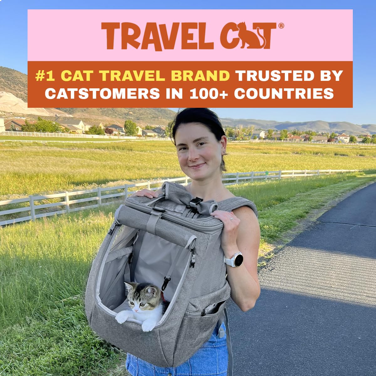 Grey Mesh Cat Carrier Bag with Side Pockets U85754