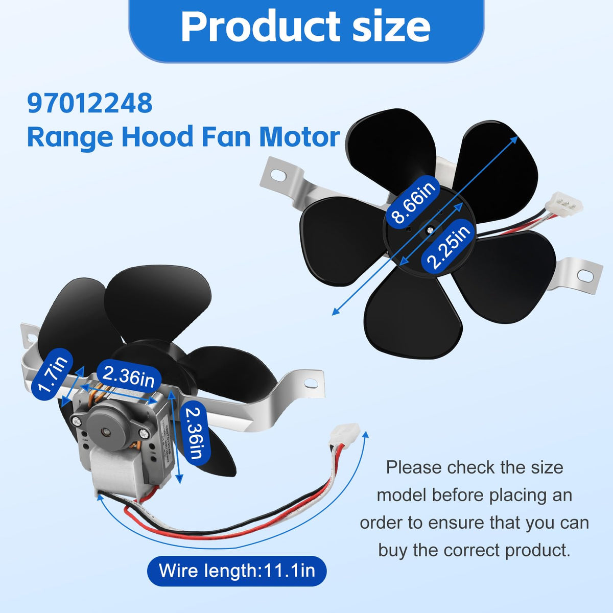 Range Hood Fan Motor Replacement Kit A365