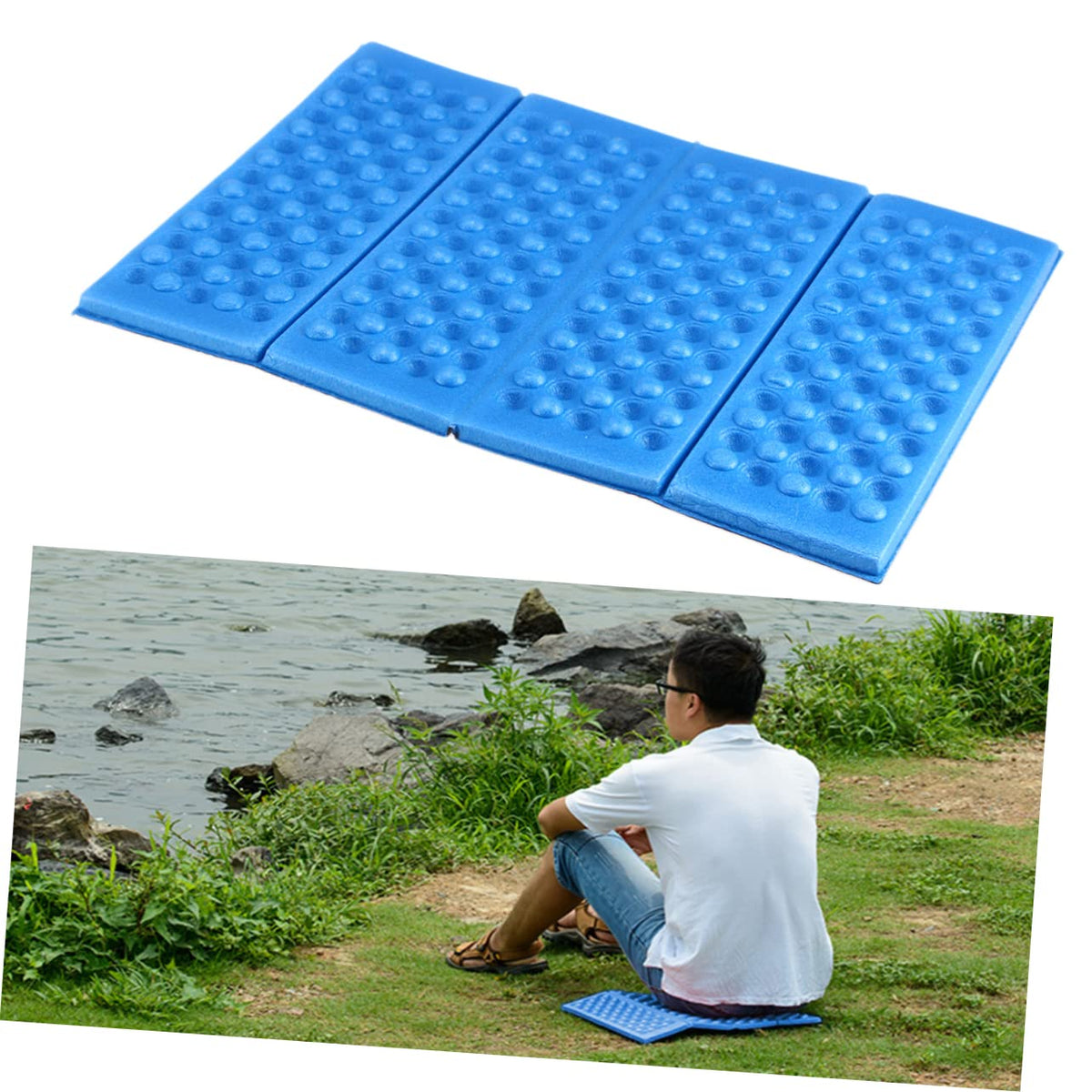 2 PCS Portable Folding Outdoor Seat Cushions Q3885